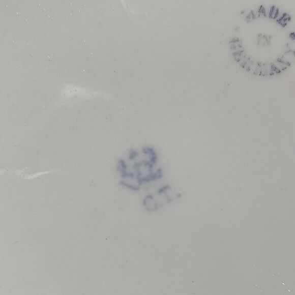 CT Germany Porcelain Plate Hand Painted Floral Pink Flowers Console Decorative - Picture 9 of 10